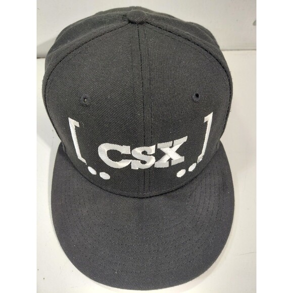 New Era Black CSX Railroad Train Adjustable Hat/Cap - Picture 3 of 10